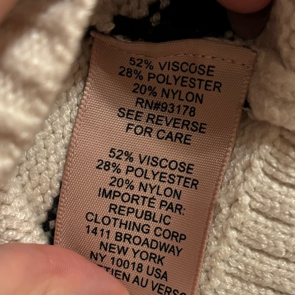 Philosophy Black and White Striped Sweater - Picture 4 of 5